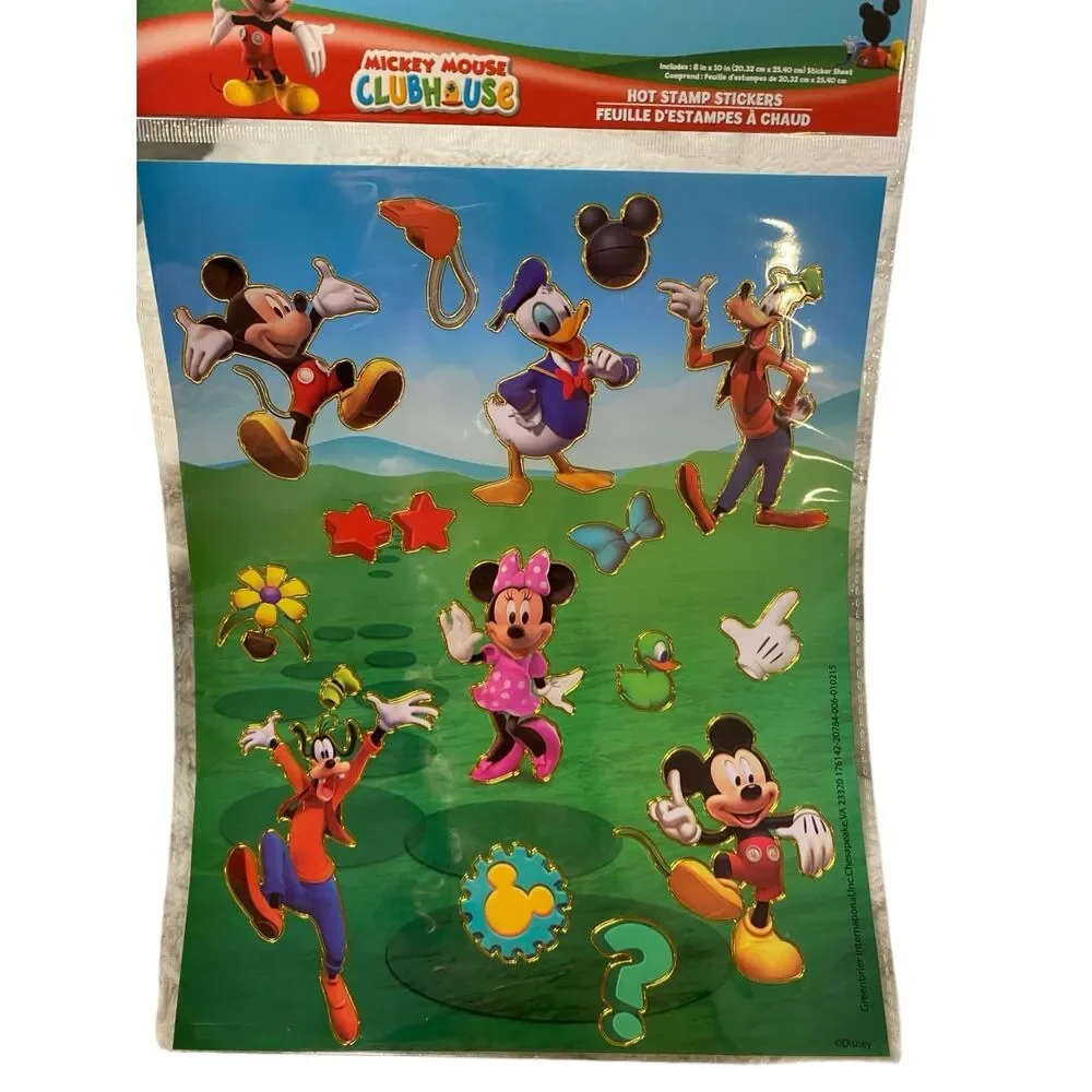 Disney Minnie Mickey Mouse Clubhouse Stickers Journal Party Favor Lot 3 New